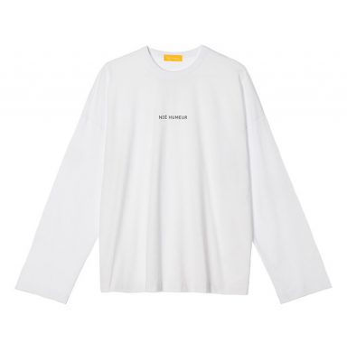 White Name Longsleeve - NOÉ at – Brand Screen HUMEUR Printing Front